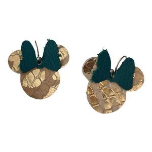 Minnie mouse earrings cheeta animal kingdom￼​